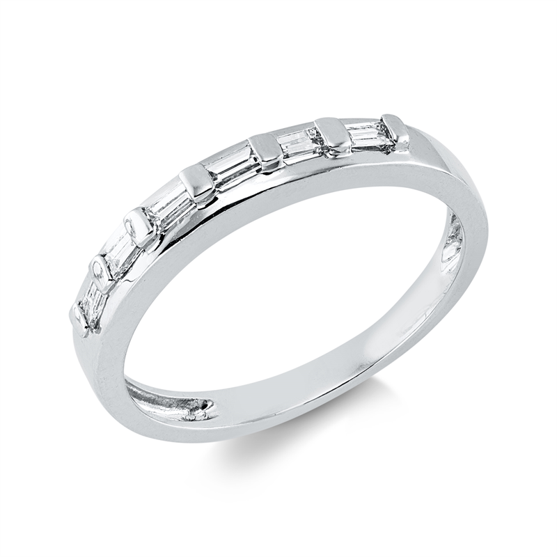Ring    aus 750/-18 Karat Weißgold mit 6 Diamanten 0