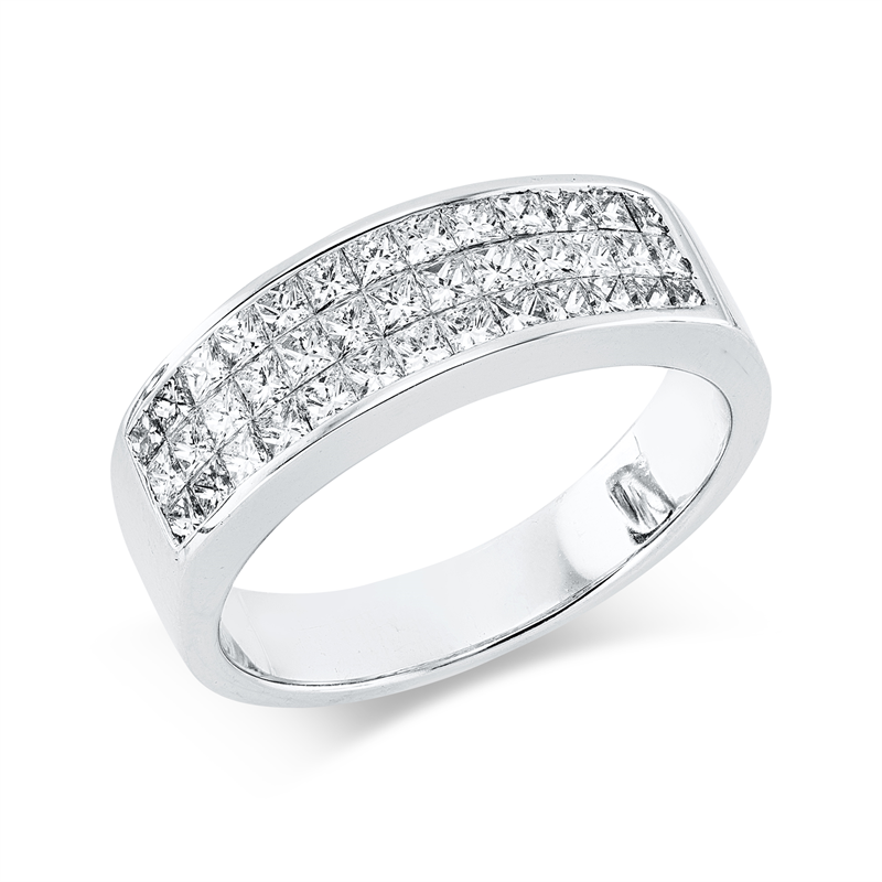 Ring    aus 750/-18 Karat Weißgold mit 39 Diamanten 1 ct
