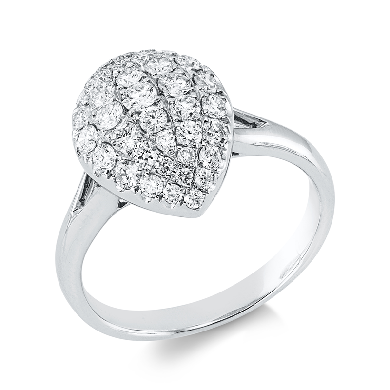 Ring    aus 750/-18 Karat Weißgold mit 41 Diamanten 0