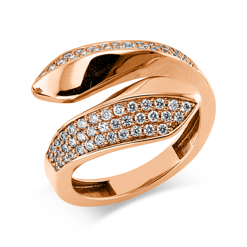 Ring    aus 750/-18 Karat Rotgold mit 78 Diamanten 0