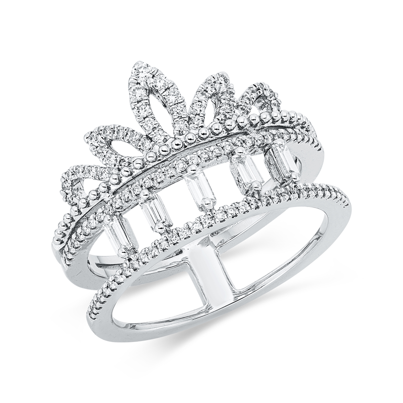Ring    aus 750/-18 Karat Weißgold mit 106 Diamanten 0