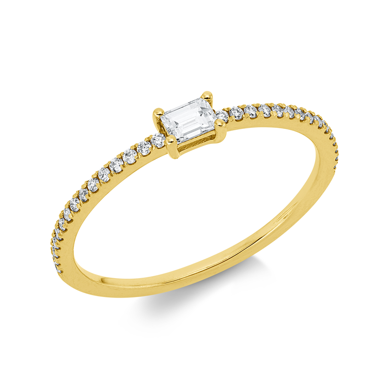 Ring    aus 750/-18 Karat Gelbgold mit 31 Diamanten 0