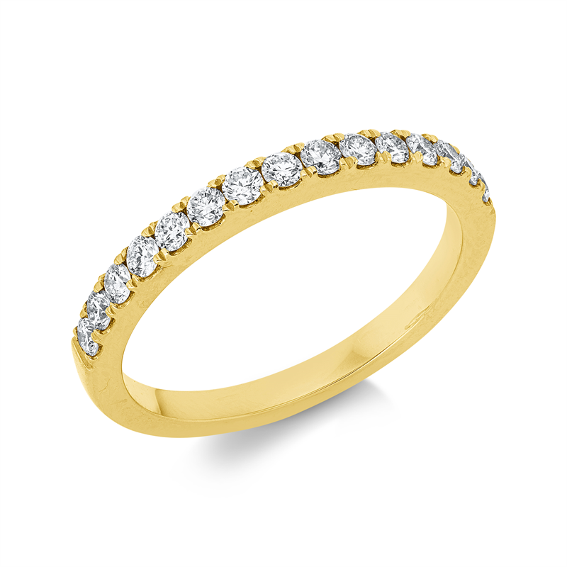Ring    aus 750/-18 Karat Gelbgold mit 15 Diamanten 0
