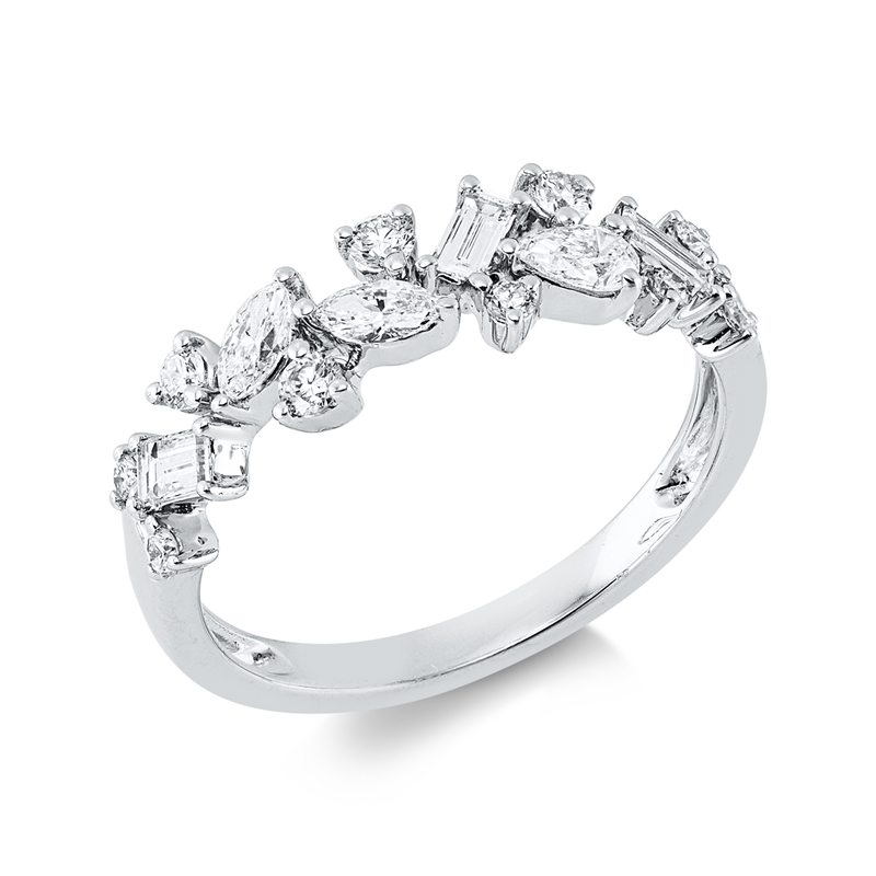 Ring    aus 750/-18 Karat Weißgold mit 16 Diamanten 0