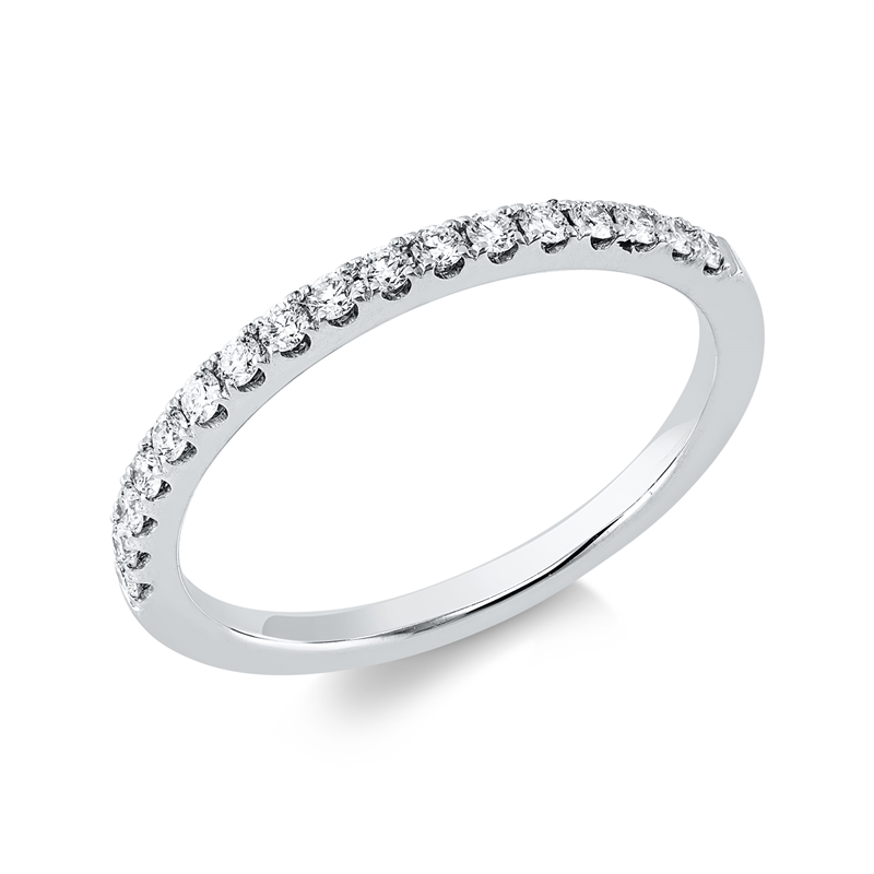 Ring    aus 750/-18 Karat Weißgold mit 17 Diamanten 0