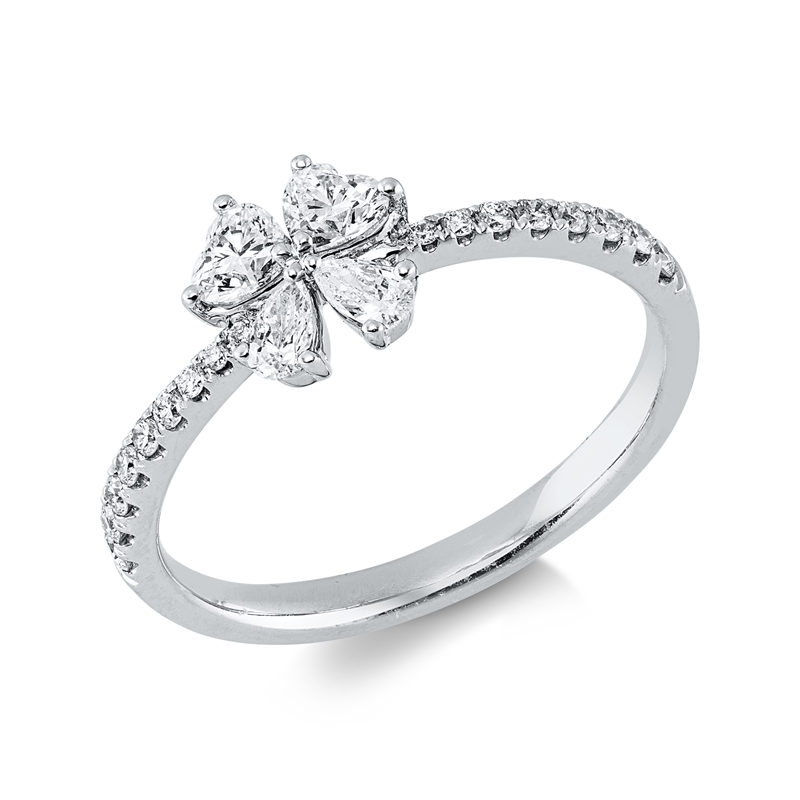 Ring    aus 750/-18 Karat Weißgold mit 21 Diamanten 0