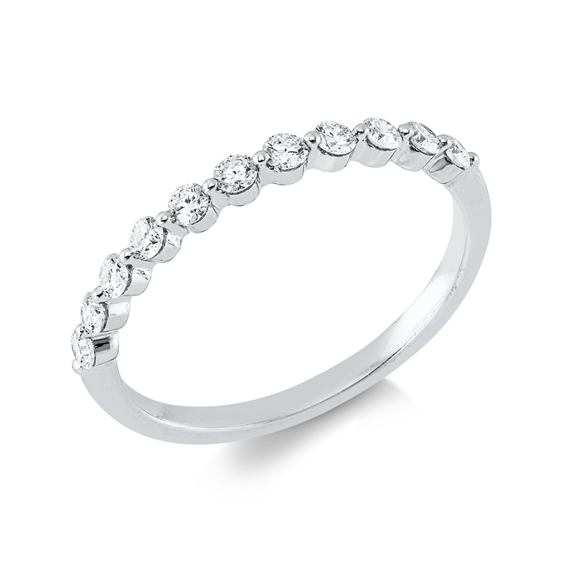 Ring    aus 750/-18 Karat Weißgold mit 11 Diamanten 0