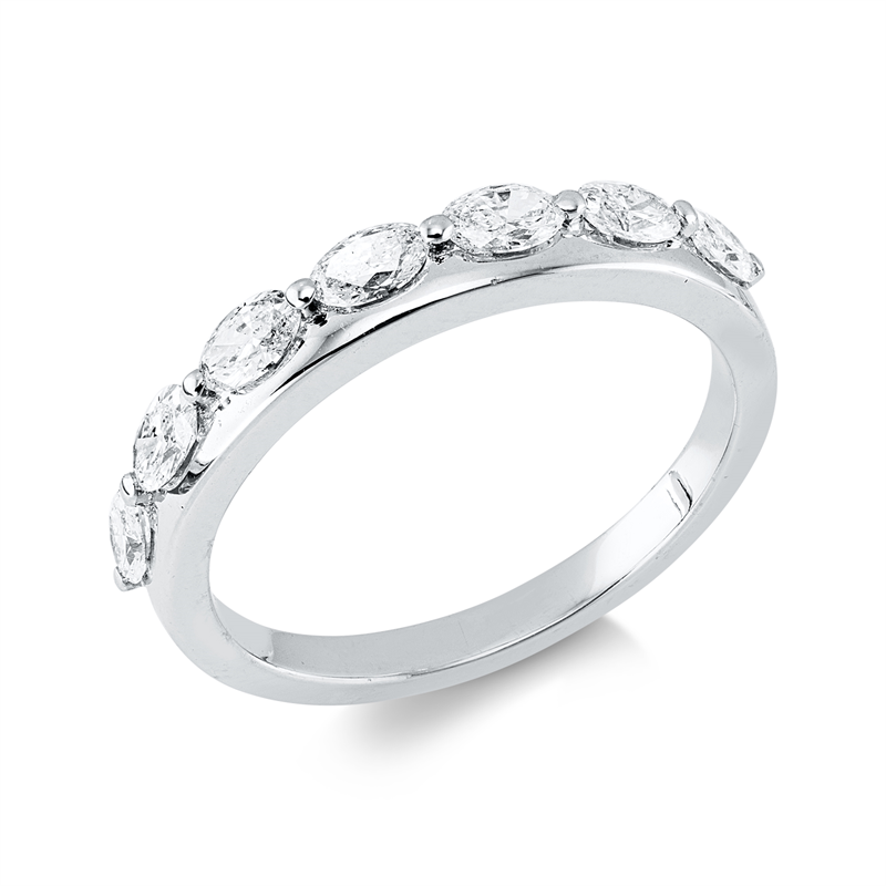 Ring    aus 750/-18 Karat Weißgold mit 7 Diamanten 0