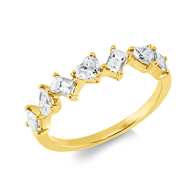 Ring    aus 750/-18 Karat Gelbgold mit 7 Diamanten 0