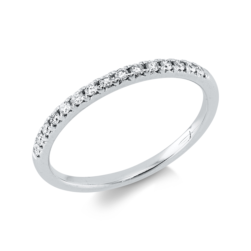 Ring    aus 750/-18 Karat Weißgold mit 15 Diamanten 0