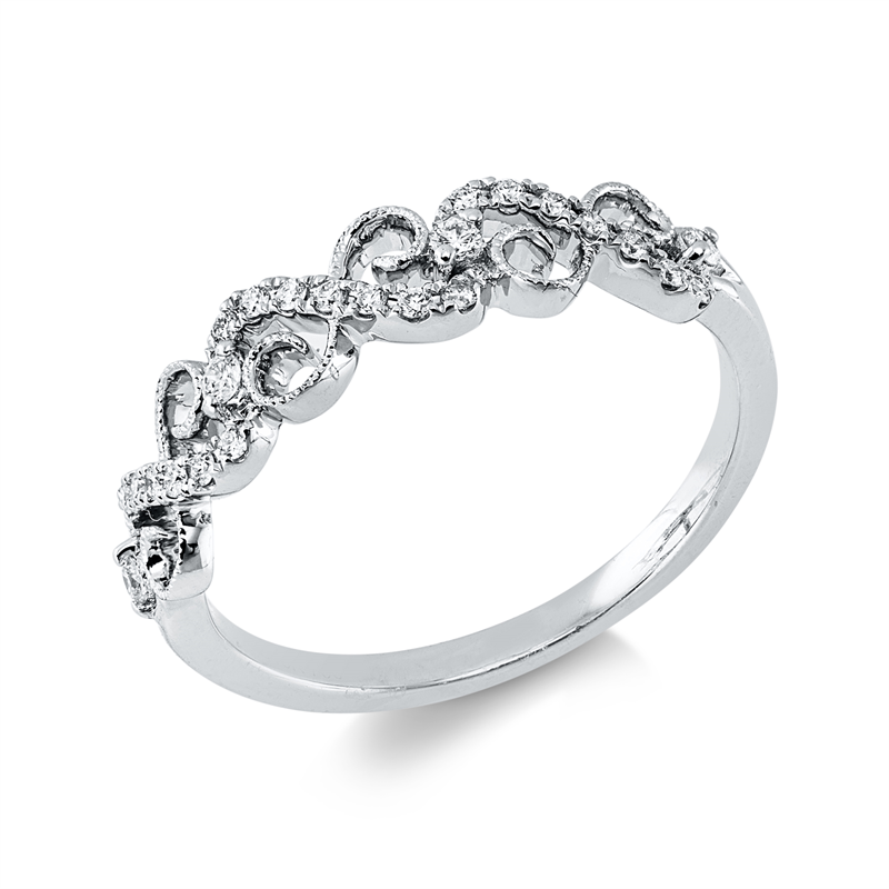 Ring    aus 750/-18 Karat Weißgold mit 25 Diamanten 0
