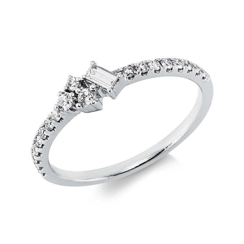 Ring    aus 750/-18 Karat Weißgold mit 20 Diamanten 0