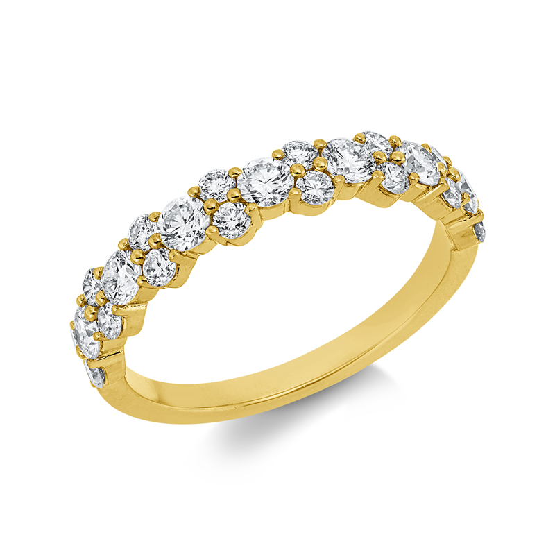 Ring    aus 750/-18 Karat Gelbgold mit 23 Diamanten 0
