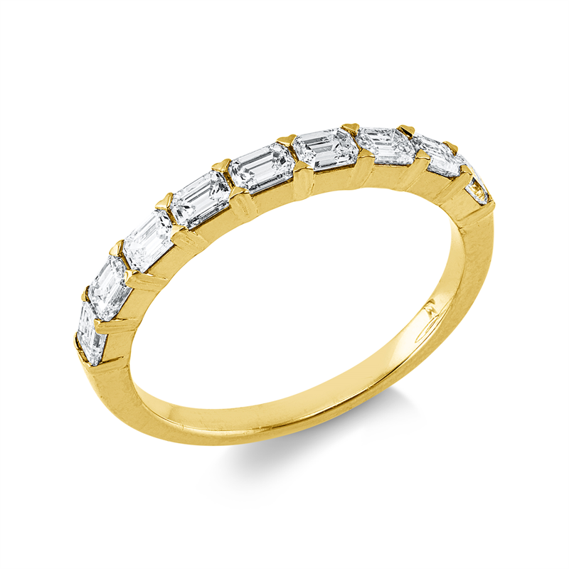 Ring    aus 750/-18 Karat Gelbgold mit 9 Diamanten 0