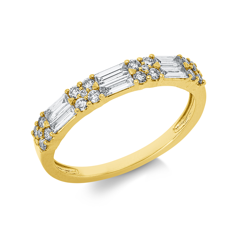 Ring    aus 750/-18 Karat Gelbgold mit 26 Diamanten 0
