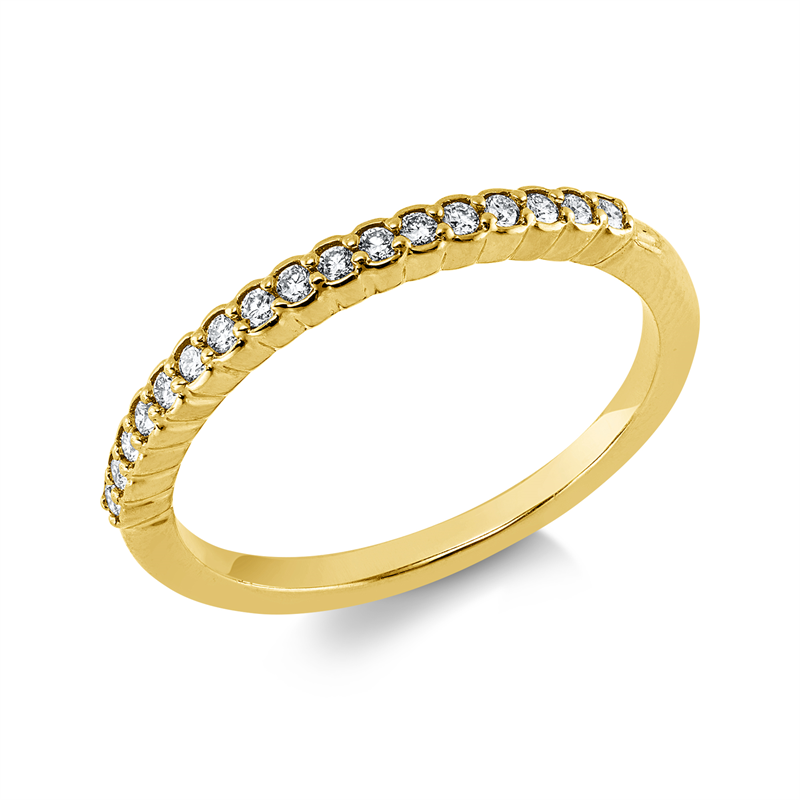 Ring    aus 585/-14 Karat Gelbgold mit 17 Diamanten 0