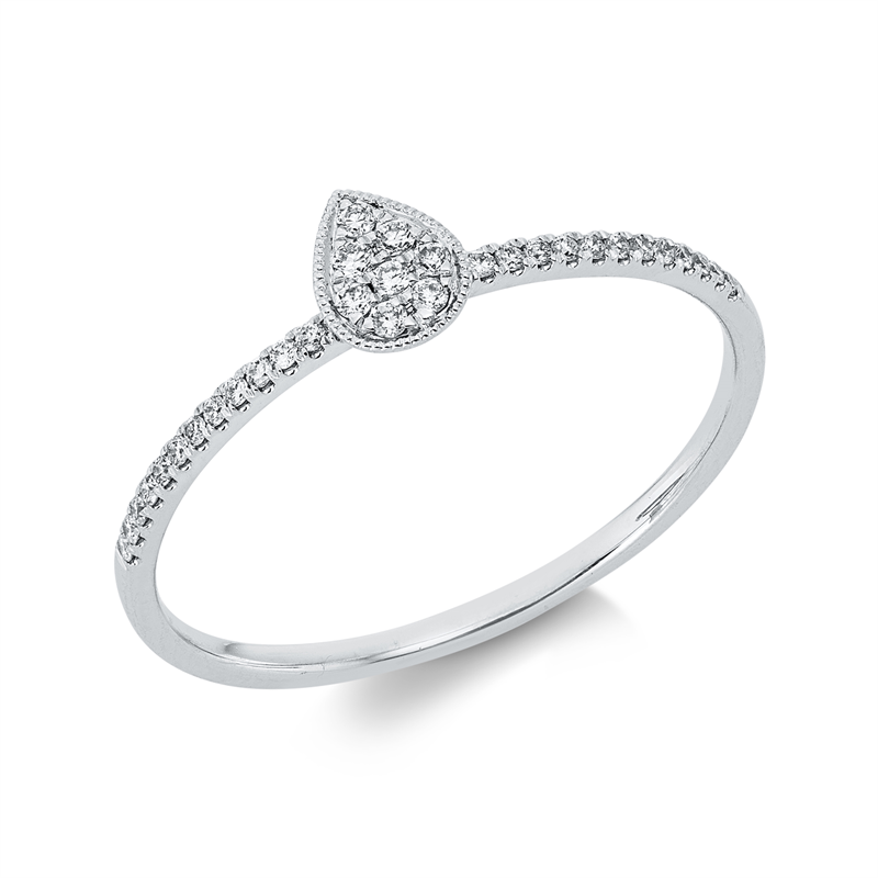 Ring    aus 750/-18 Karat Weißgold mit 34 Diamanten 0