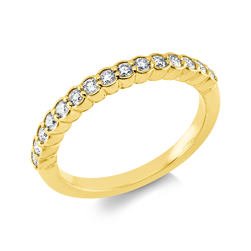 Ring    aus 750/-18 Karat Gelbgold mit 15 Diamanten 0