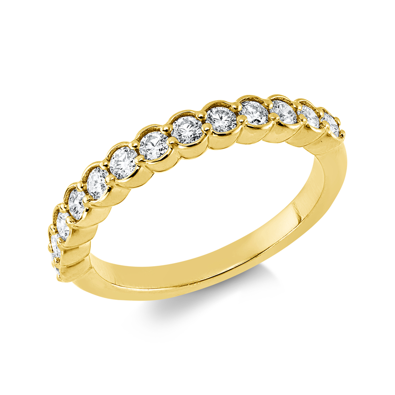 Ring    aus 750/-18 Karat Gelbgold mit 13 Diamanten 0