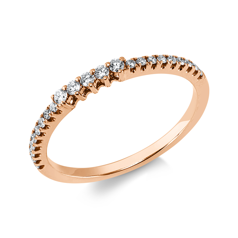 Ring    aus 750/-18 Karat Rotgold mit 23 Diamanten 0