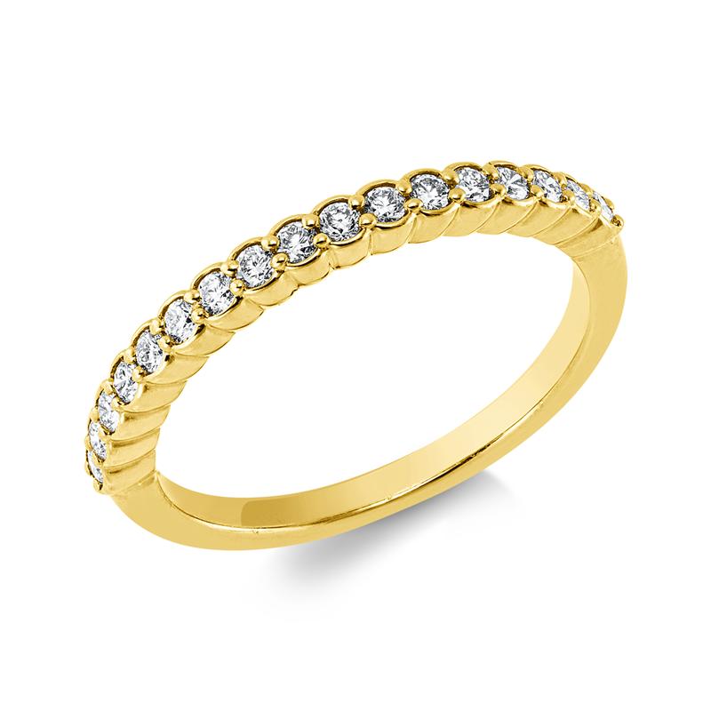 Ring    aus 585/-14 Karat Gelbgold mit 17 Diamanten 0