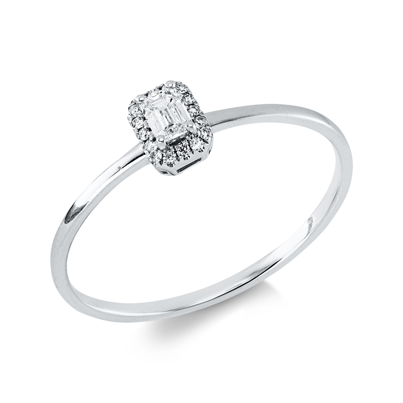 Ring    aus 750/-18 Karat Weißgold mit 17 Diamanten 0