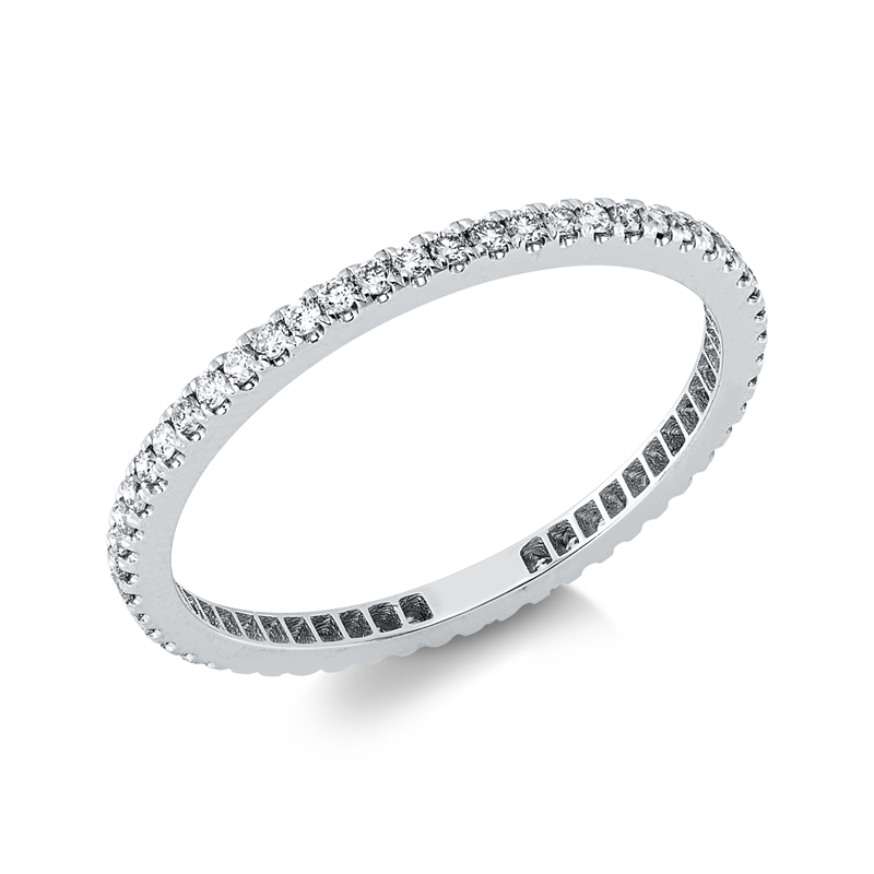 Ring    aus 750/-18 Karat Weißgold mit 55 Diamanten 0