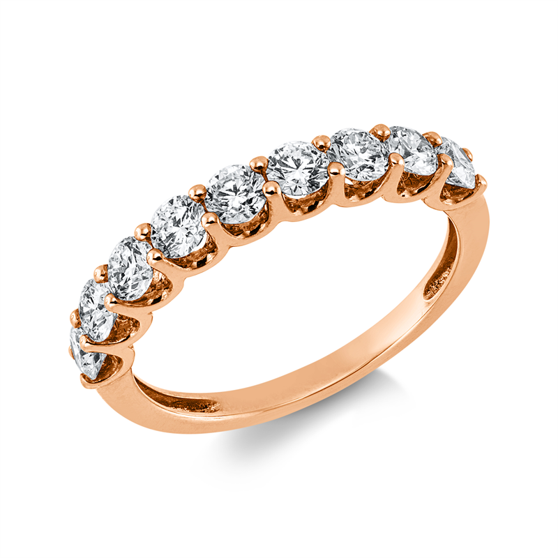 Ring    aus 750/-18 Karat Rotgold mit 9 Diamanten 0