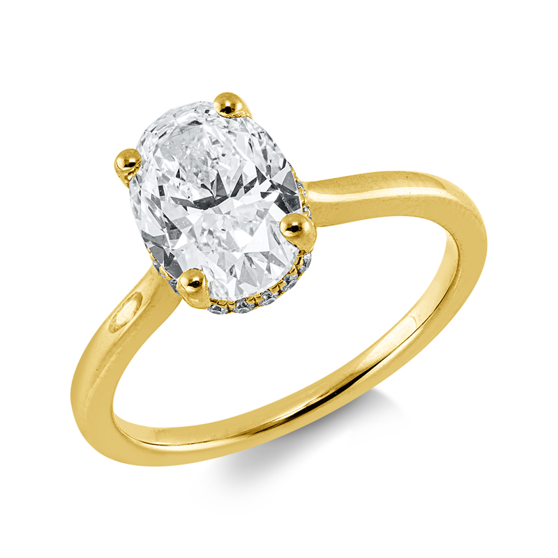 Ring    aus 750/-18 Karat Gelbgold mit 23 Diamanten 2
