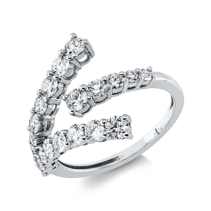 Ring    aus 750/-18 Karat Weißgold mit 22 Diamanten 1