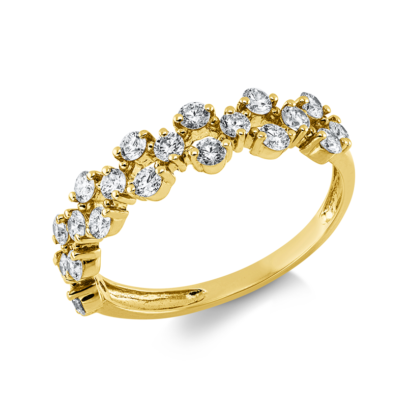 Ring    aus 750/-18 Karat Gelbgold mit 22 Diamanten 0