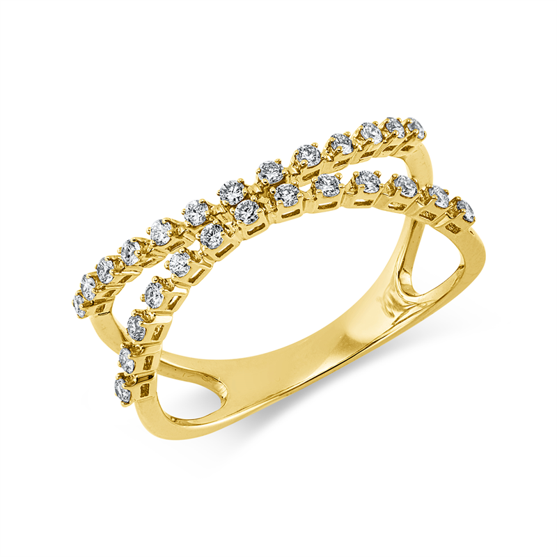 Ring    aus 750/-18 Karat Gelbgold mit 26 Diamanten 0