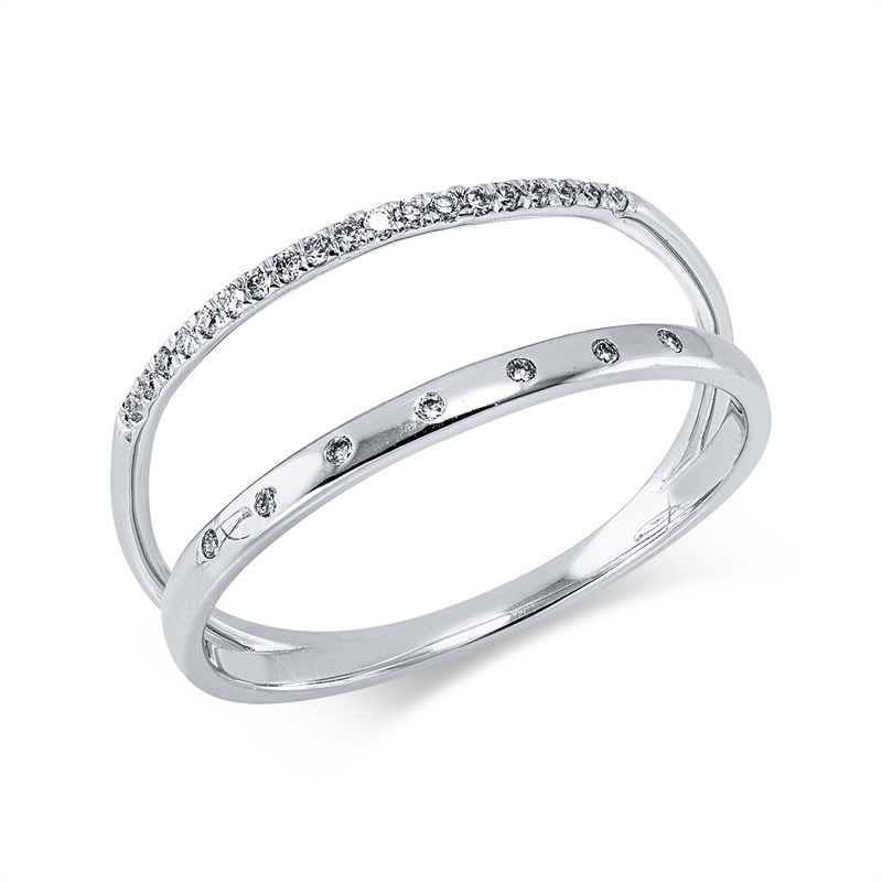 Ring    aus 750/-18 Karat Weißgold mit 26 Diamanten 0