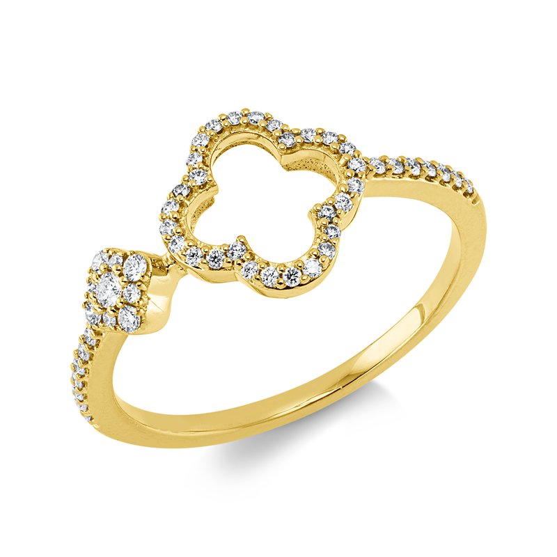 Ring    aus 750/-18 Karat Gelbgold mit 51 Diamanten 0