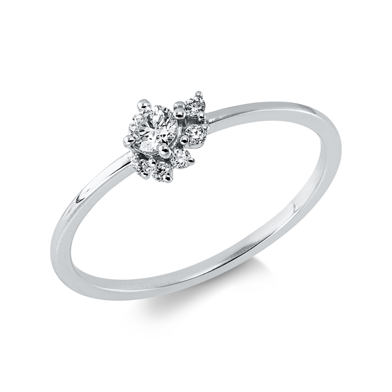 Ring    aus 750/-18 Karat Weißgold mit 6 Diamanten 0