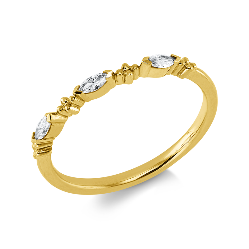 Ring    aus 750/-18 Karat Gelbgold mit 3 Diamanten 0