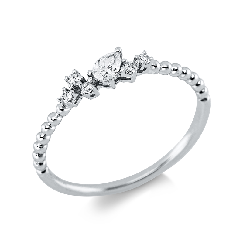 Ring    aus 750/-18 Karat Weißgold mit 6 Diamanten 0