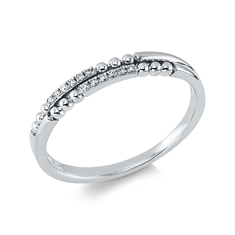 Ring    aus 750/-18 Karat Weißgold mit 12 Diamanten 0