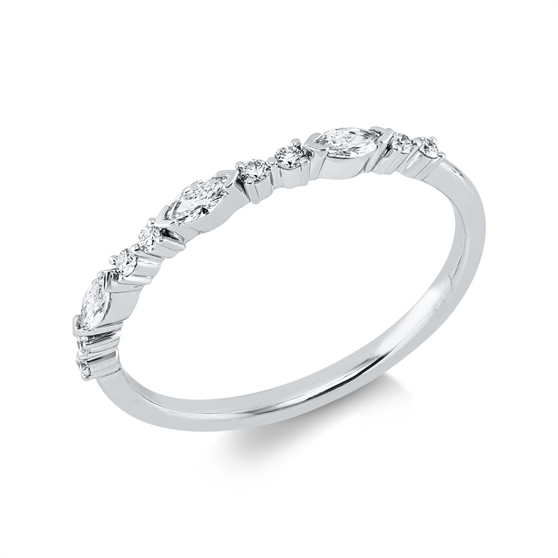 Ring    aus 750/-18 Karat Weißgold mit 11 Diamanten 0
