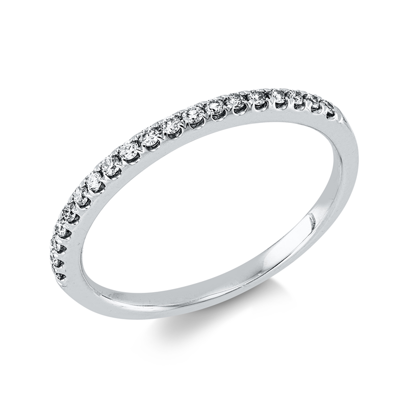Ring    aus 750/-18 Karat Weißgold mit 19 Diamanten 0