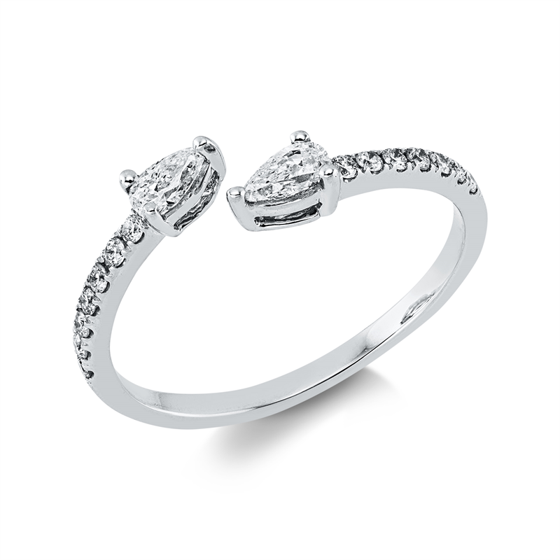 Ring    aus 750/-18 Karat Weißgold mit 16 Diamanten 0