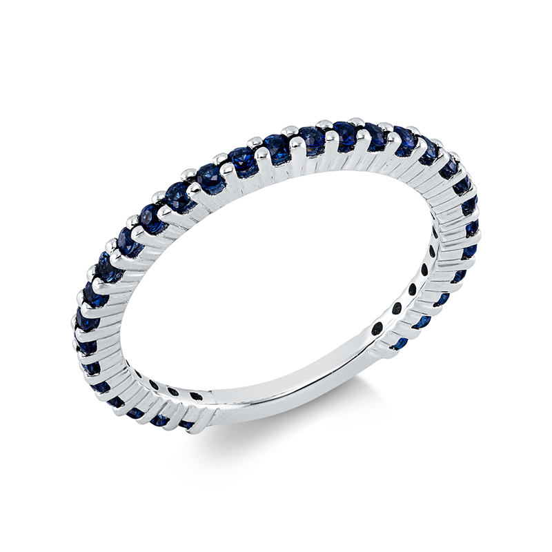 Ring mit Saphir  aus 750/-18 Karat Weißgold  