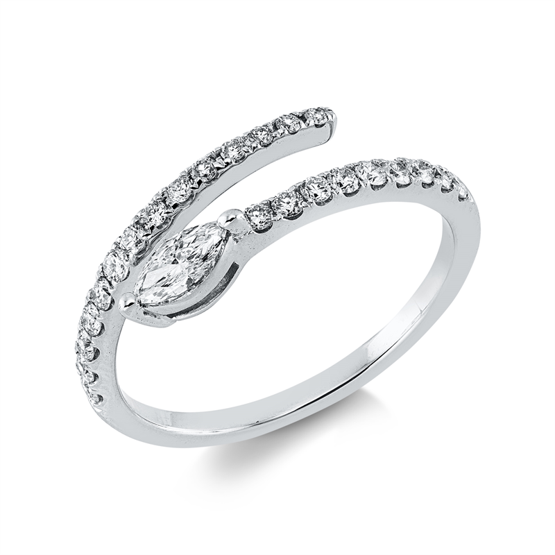 Ring    aus 750/-18 Karat Weißgold mit 24 Diamanten 0