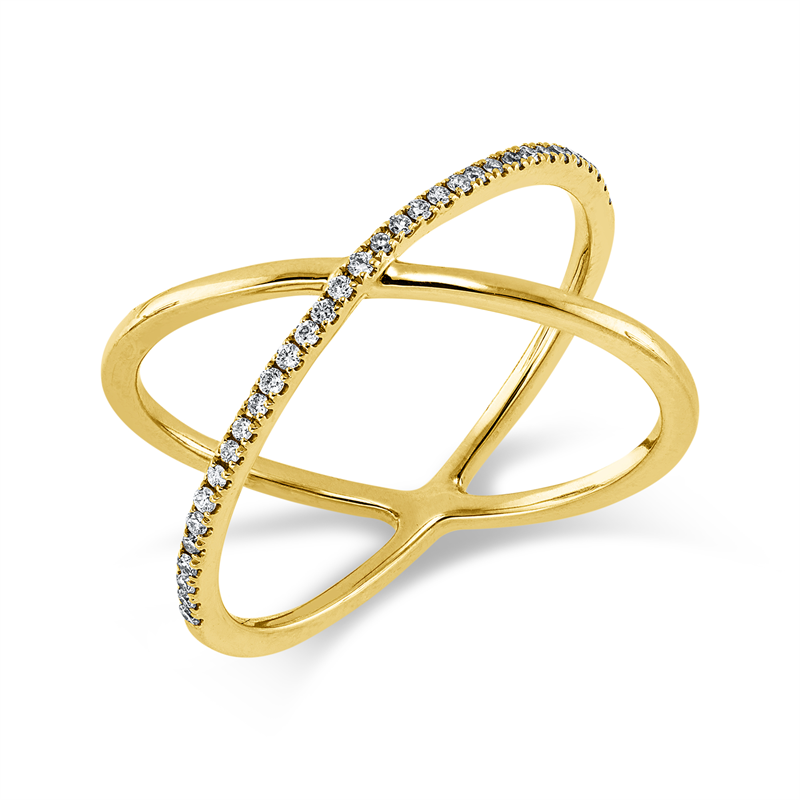 Ring    aus 750/-18 Karat Gelbgold mit 33 Diamanten 0