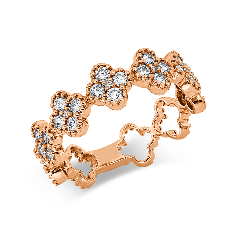 Ring    aus 750/-18 Karat Rotgold mit 30 Diamanten 0