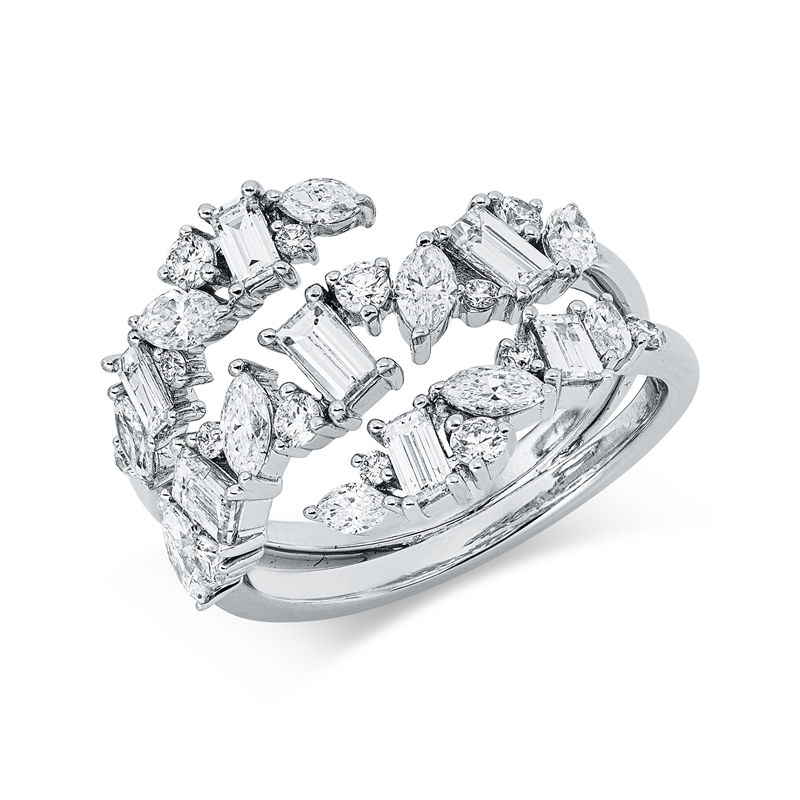Ring    aus 750/-18 Karat Weißgold mit 31 Diamanten 1