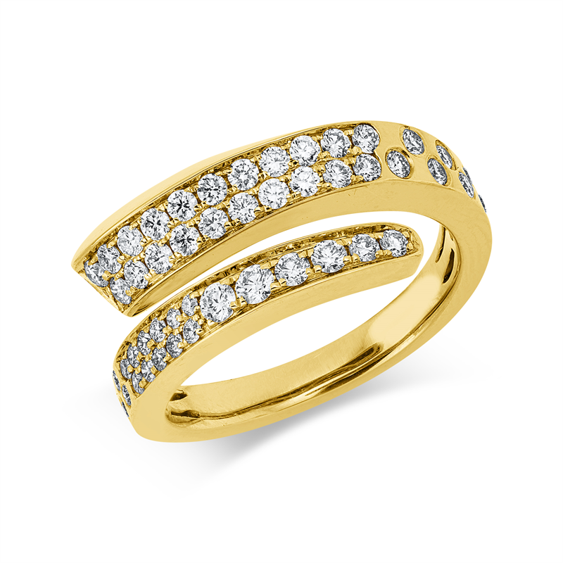 Ring    aus 750/-18 Karat Gelbgold mit 49 Diamanten 0