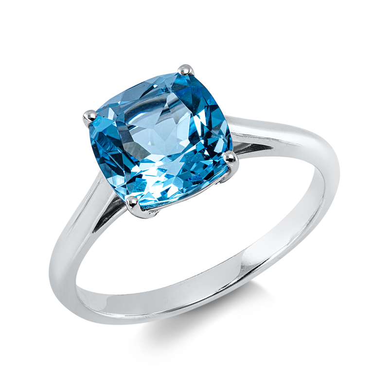 Ring mit Topas  aus 750/-18 Karat Weißgold  