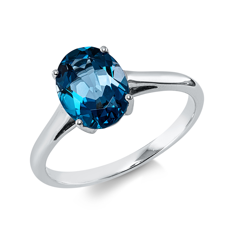 Ring mit Topas  aus 750/-18 Karat Weißgold  