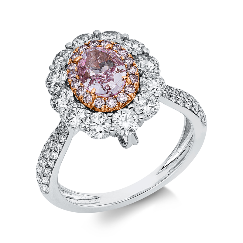 Ring    aus 750/-18 Karat Weißgold / Rotgold mit 81 Diamanten 2